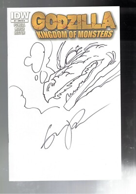 Godzilla Kingdom of Monsters #1 9.0 VF/NM Powell Sketch Cover G-image