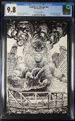 GODZILLA VS. AMERICA: CHICAGO #1 IDW 2025 1:25 RYAN BROWNE VARIANT CGC 9.8 NM-image
