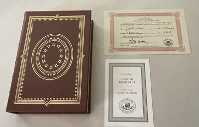 EASTON PRESS Daniel Schorr COME TO THINK OF IT SIGNED SEALED NPR Politics-image