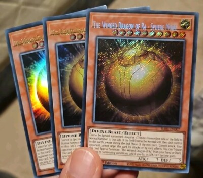 3x misprint name shift The Winged Dragon of Ra Sphere Mode RA01-EN007 yugioh-image
