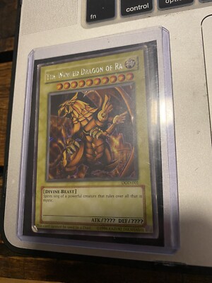 Damaged Condition - The Winged Dragon of Ra DOD-001 Secret Rare Prismatic YuGiOh-image