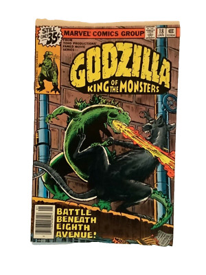 Marvel Comics Group 1978 Godzilla King Of The Monster #18 Fugitive In Manhattan-image