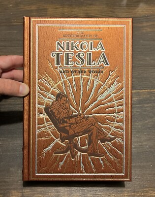 Autobiography of Nikola Tesla and Other Works Leather Bound Ribbon Hardcover-image