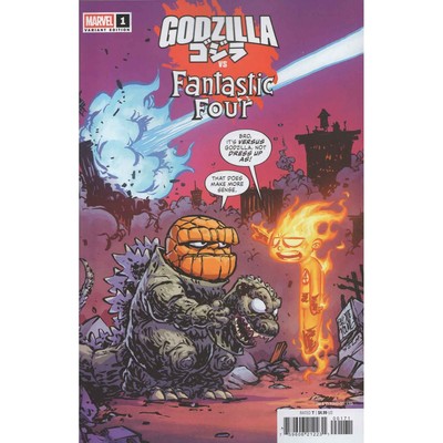 Godzilla Vs Fantastic Four #1 Skottie Young Variant Marvel Comics-image
