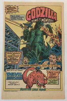 1978 GODZILLA comic book ad page ~ 6x9 ~ with Devil Dinosaur-image