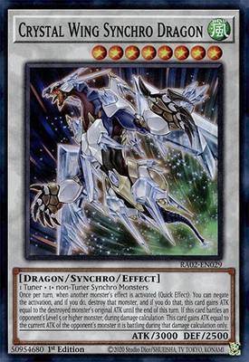 Yu-Gi-Oh Card - RA02-EN029 - CRYSTAL WING SYNCHRO DRAGON (super rare holo) NM/M-image