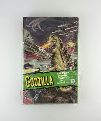 Vintage SUPER Rare GODZILLA Puzzle 150pc 1978 HG Toys Complete Gojira-image