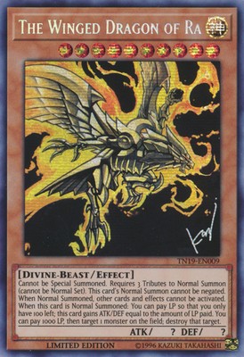 1x (NM) The Winged Dragon of Ra (alternate art) - TN19-EN009 - Prismatic Secret -image