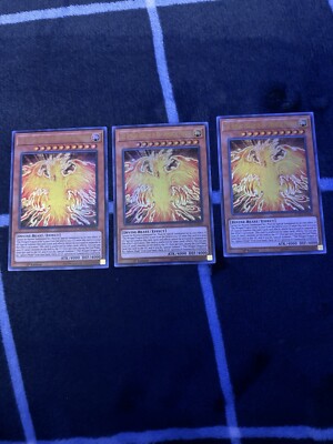 X3 The Winged Dragon of Ra - Immortal Phoenix DUPO-EN046 Lp/Nm 1st Ed Free Ship-image