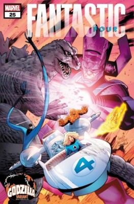 FANTASTIC FOUR 25 GREG LAND GODZILLA VARIANT NM 2024-image